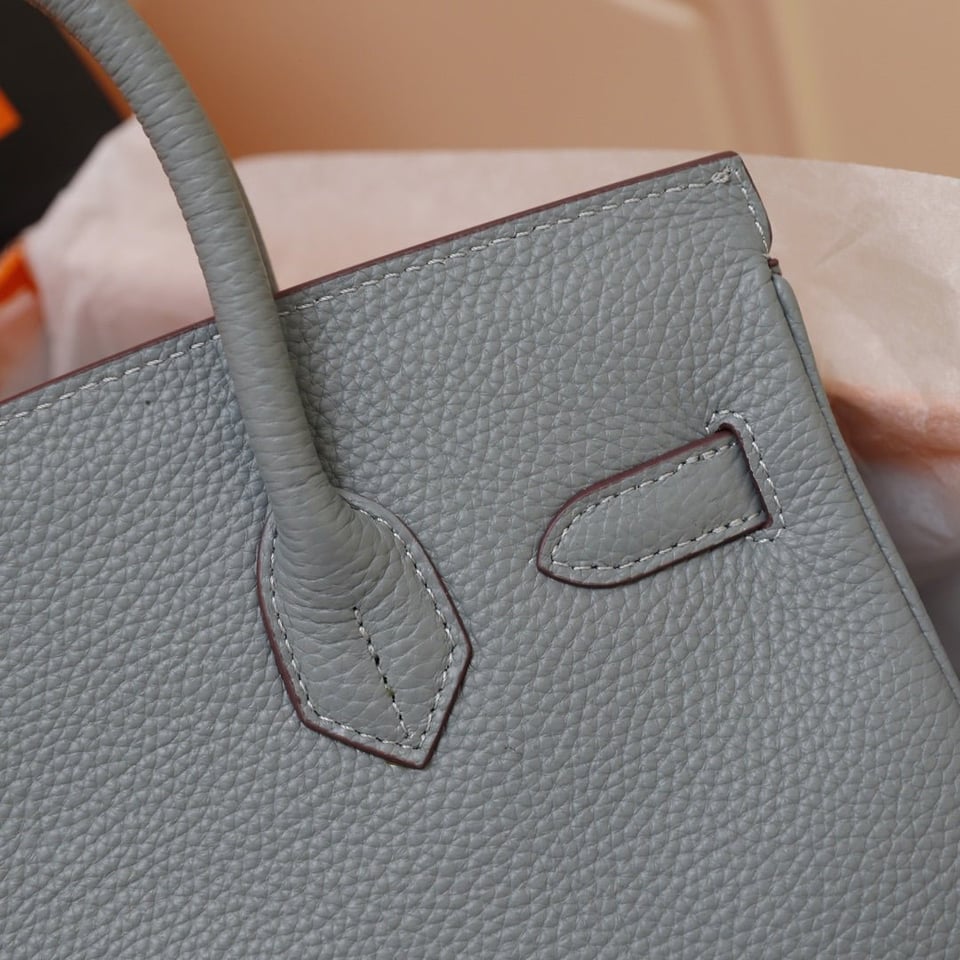 Hermes Birkin Bag 30 Tempered Gray Togo Gold Hardware view 9