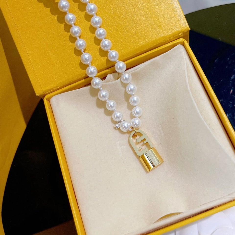 Fendi Lock Pear Necklace view 3