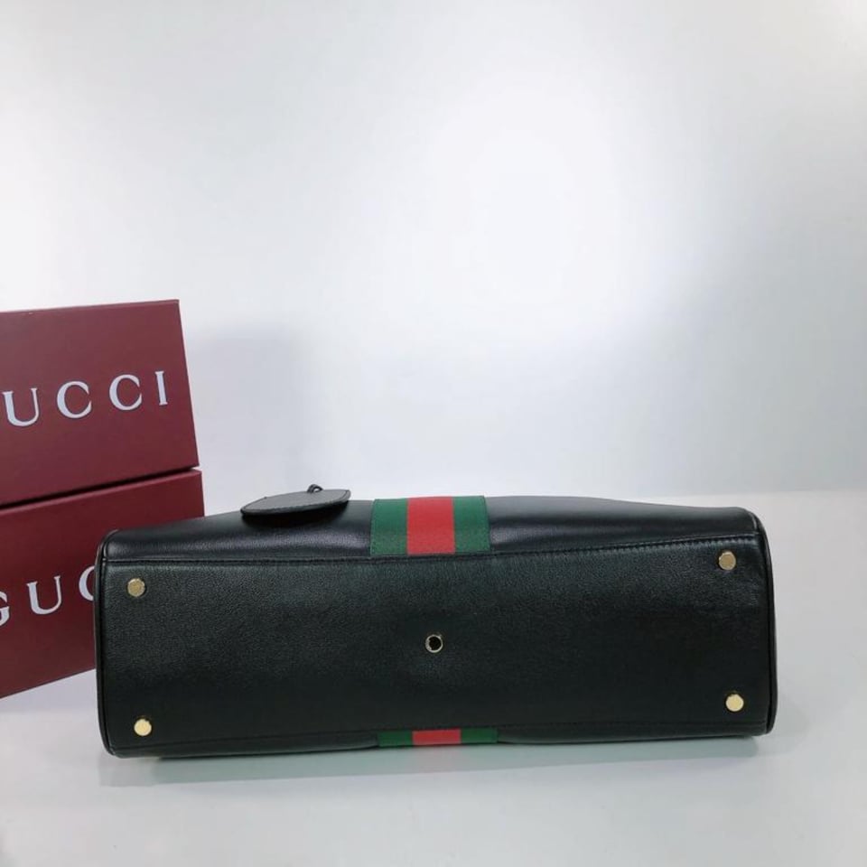 Gucci Borsetto Large Boston Bag Black 38.5cm/15.2in view 6