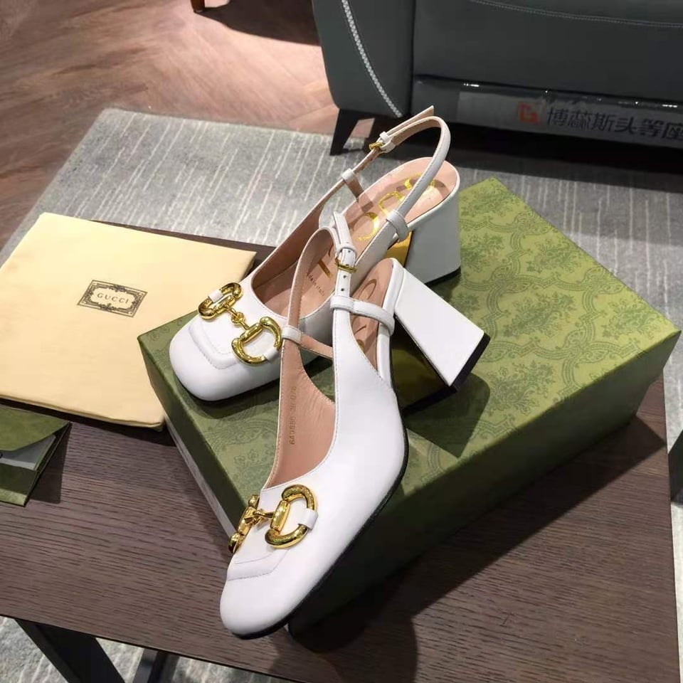 Gucci Women?S Mid Heel Slingback With Horsebit White ?643892 C9D00 9022 view 8