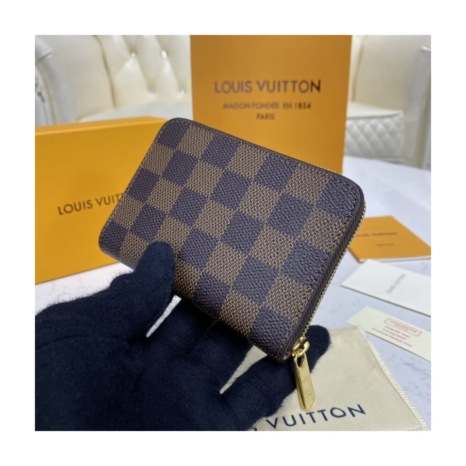 Louis Vuitton Damier Ebene Zippy Coin Purse Pink view 4