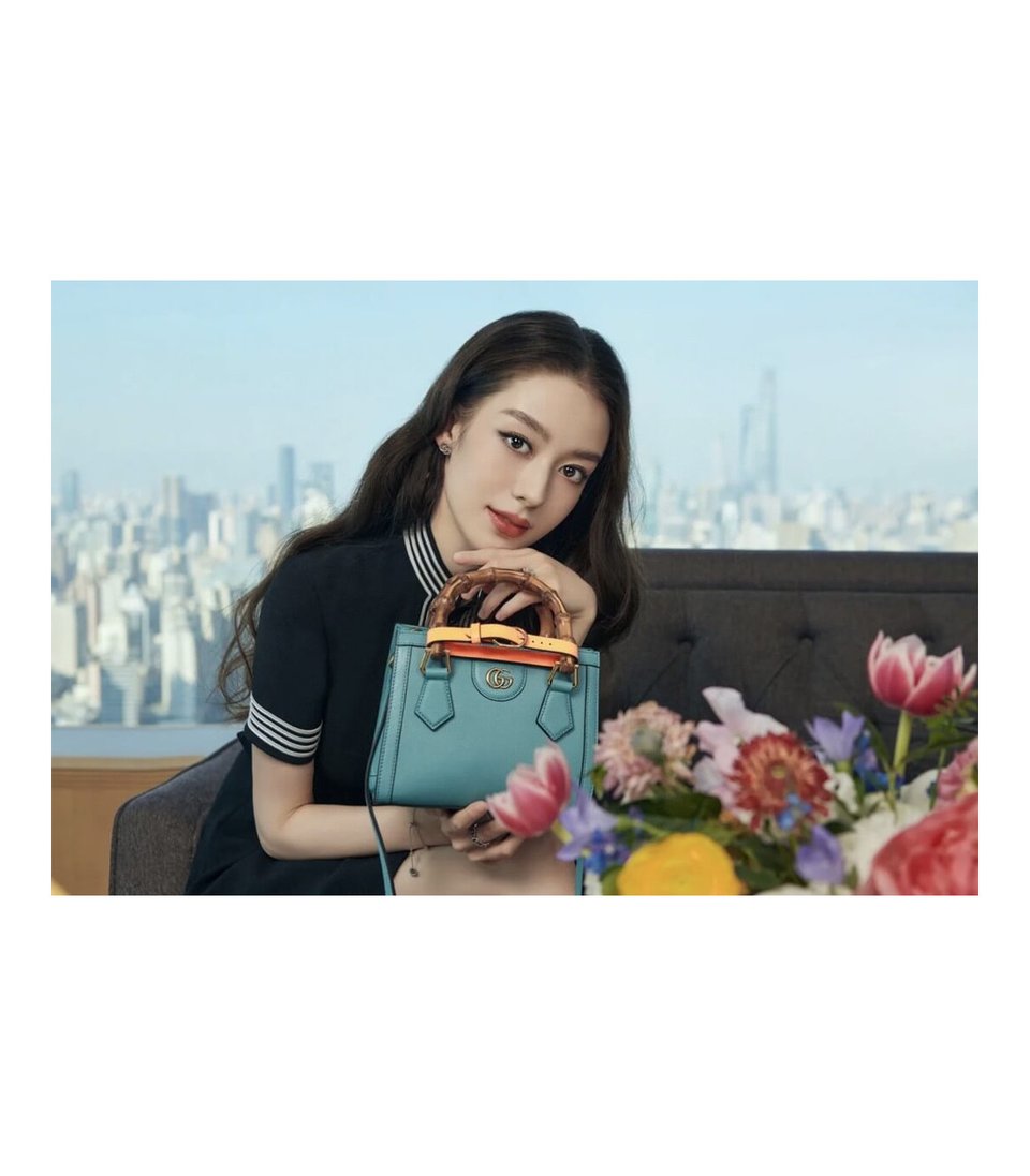Gucci Diana Mini Tote Bag Light Blue view 3