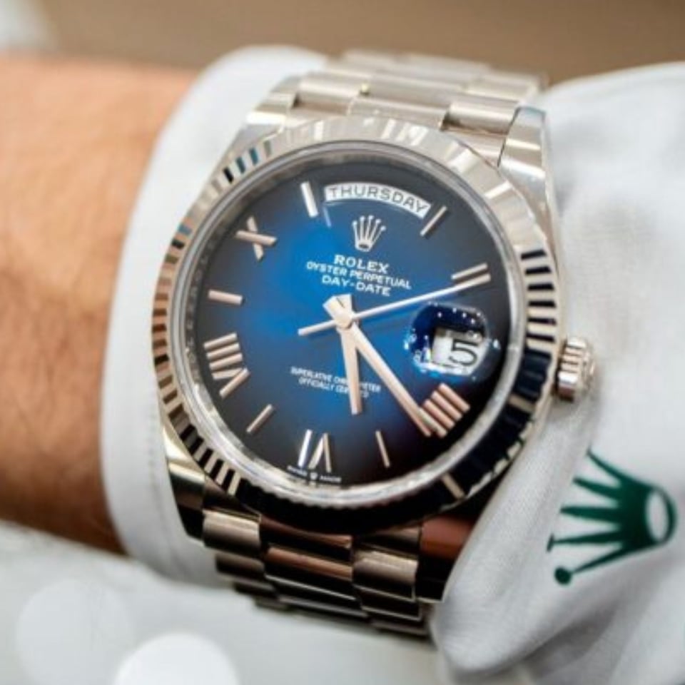[Superclone] Rolex Day-Date 36mm Blue Ombré Dial President 128236 view 5