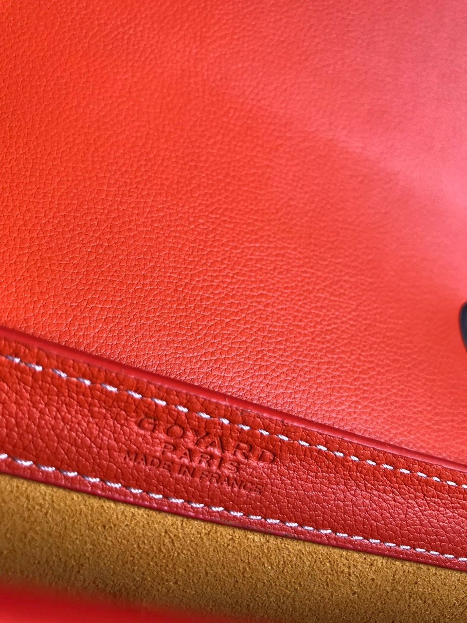 Goyard 233 Bag 25 Cm Orange Calfskin And Goyardine Canvas 25cm view 6