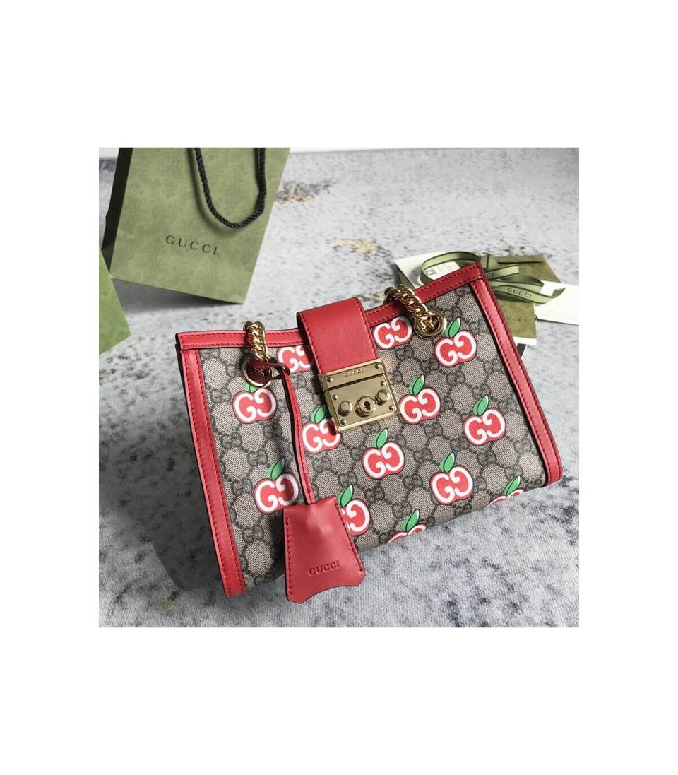 Gucci GG Apple Print Small Shoulder Bag view 6