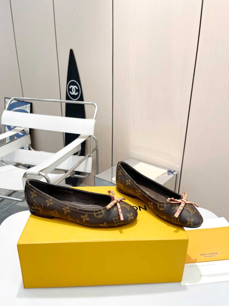 Louis Vuitton Nina Doll Shoes Monogram Canvas view 10