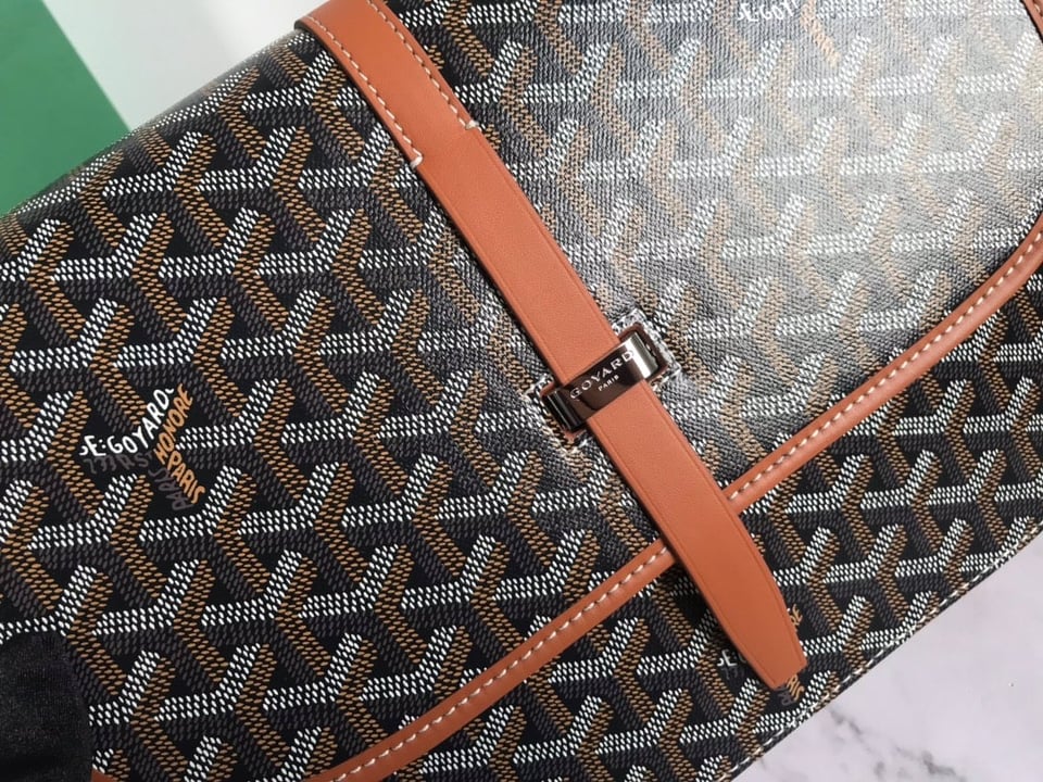 Goyard Belvedere Mm Bag 28Cm Black And Tan Canvas view 6