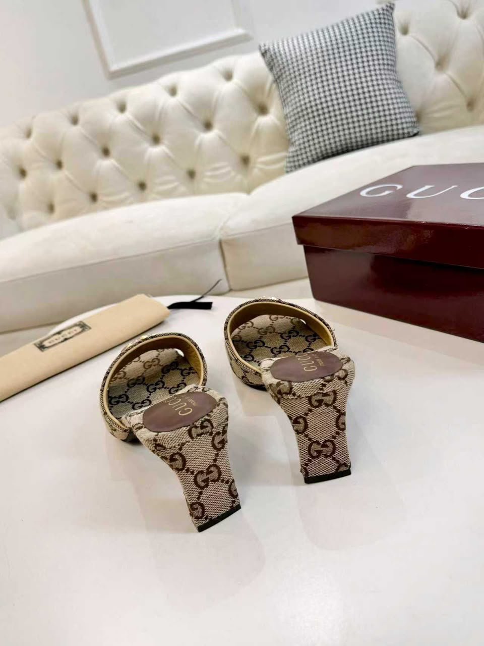 Gucci Slide Sandal With Double G 871481 FAFUW 9611 For Women view 6