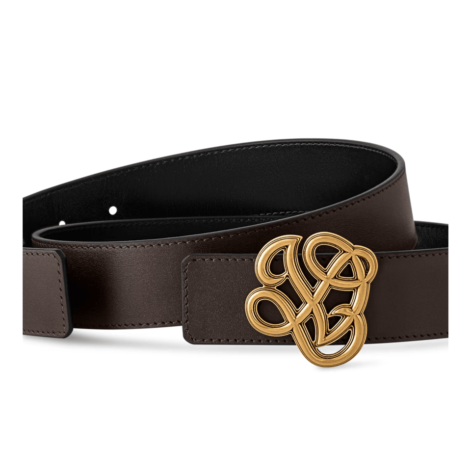 Louis Vuitton LV Brown Dynasty 35mm Reversible Men Belt M8880U view 3