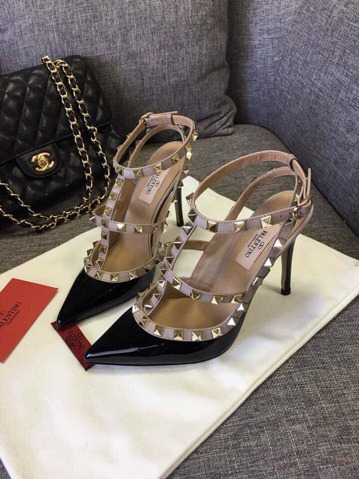 Valentino Patent Rockstud Caged Pump 100Mm Black Zw2S0393Vnwn91 view 5