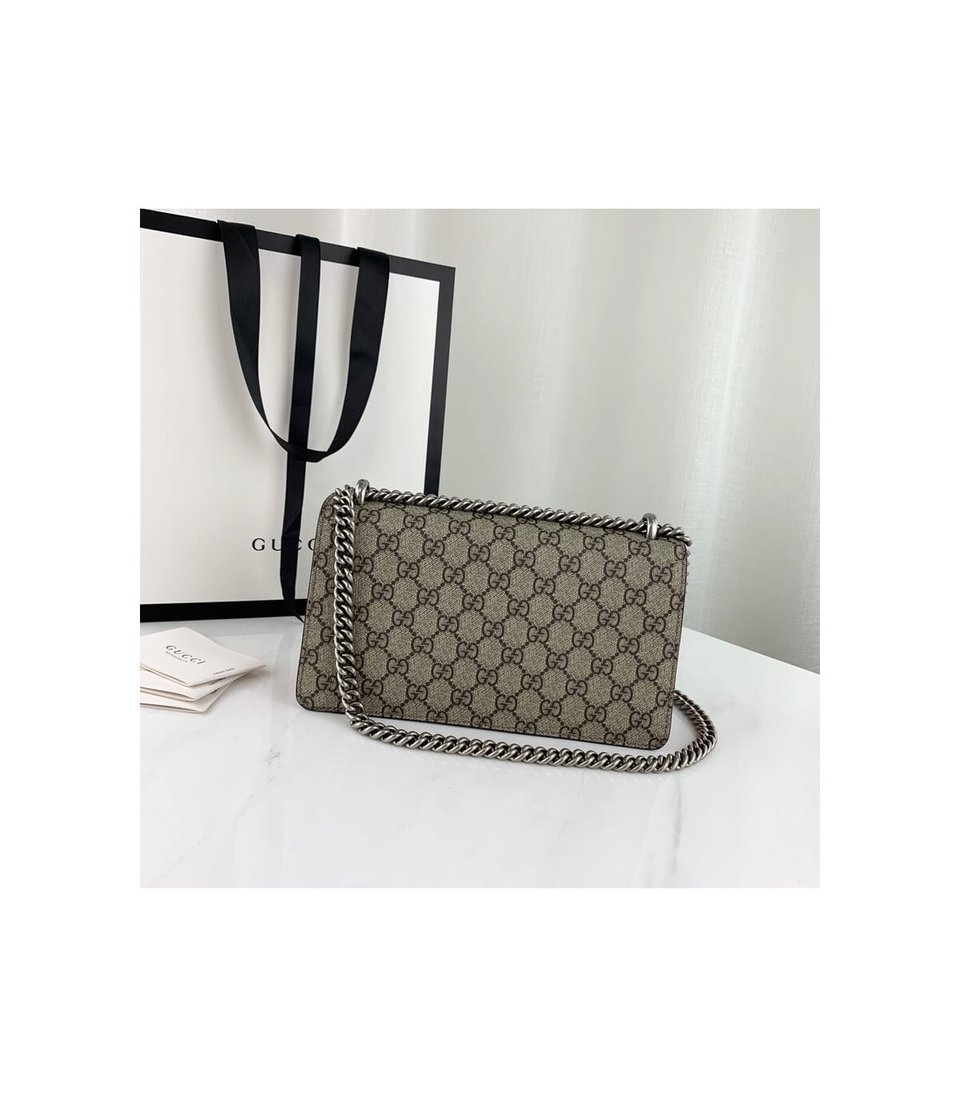 Gucci Dionysus Small Shoulder Bag in GG Supreme with Crystals Red 25cm view 7