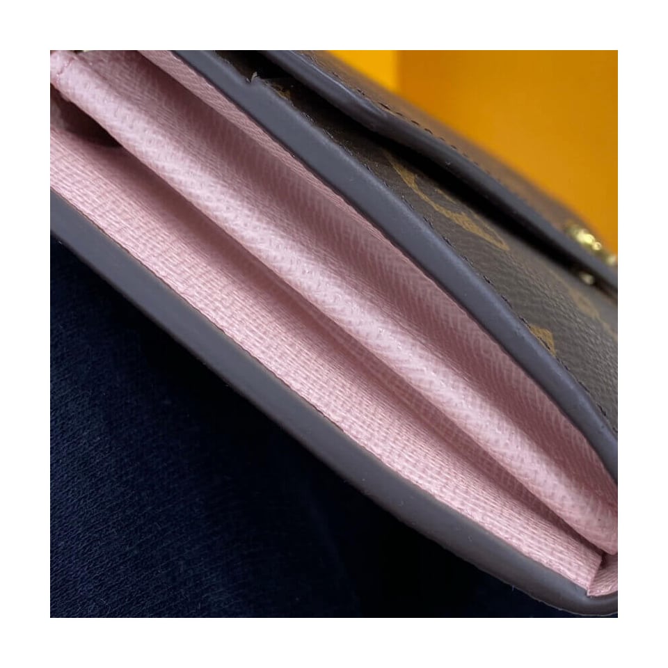 Louis Vuitton Monogram Cavas Sarah Wallet Pink view 6