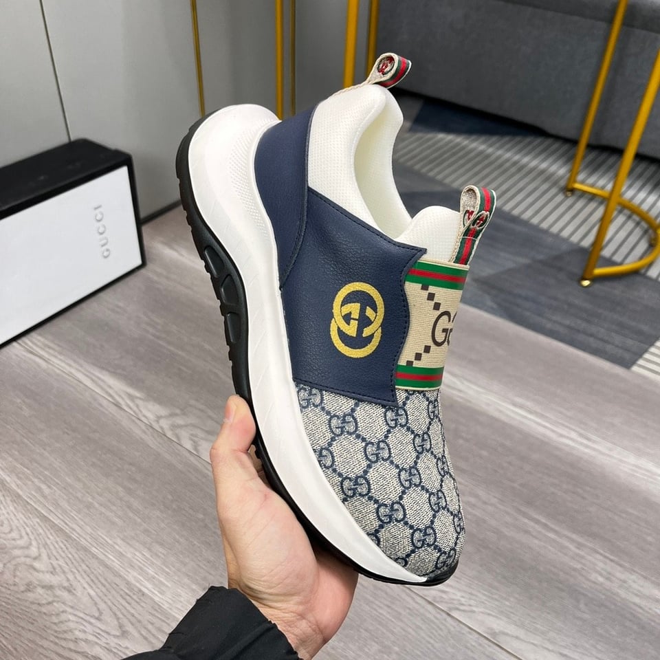 Gucci Sneaker Gg Canvas Blue White view 11