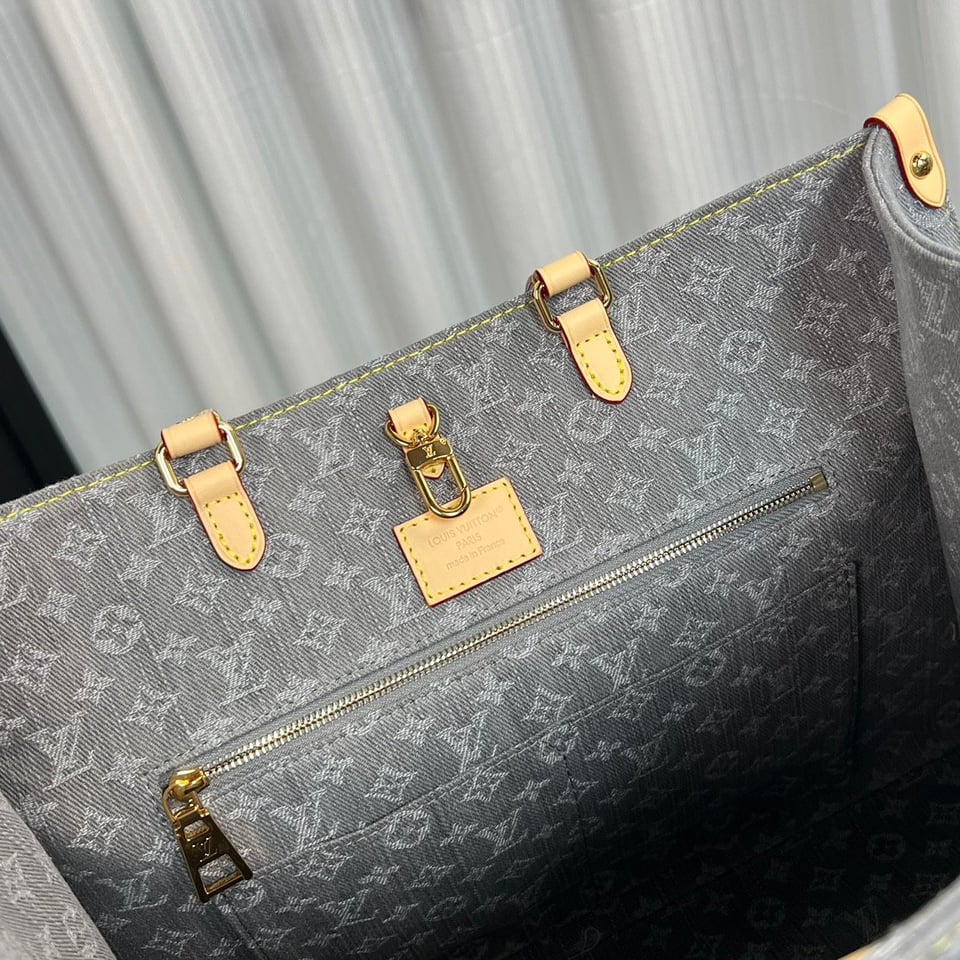 Louis Vuitton OnTheGo MM Bag Washed Grey M13189 32cm/ 12.6in view 9