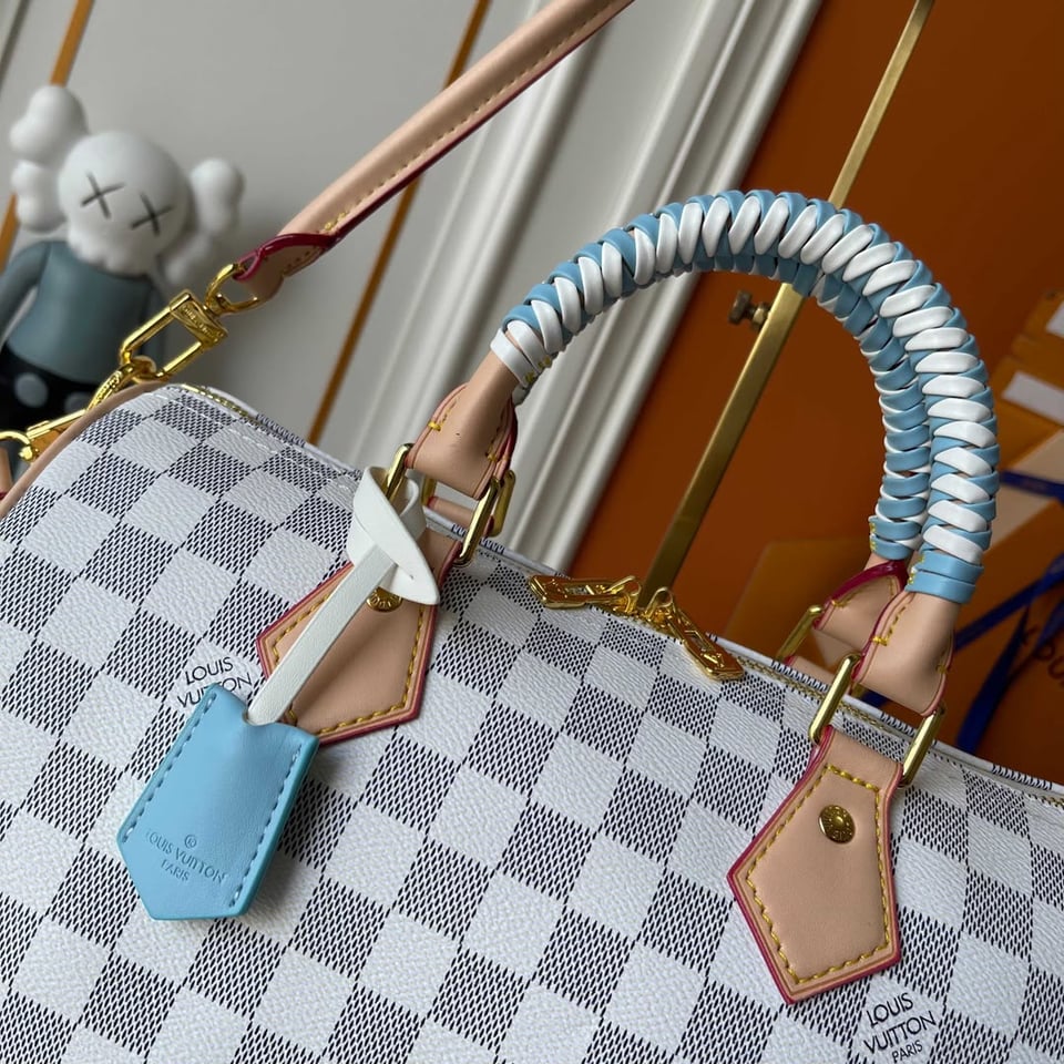 Louis Vuitton Speedy 30 Soft Damier Azur Canvas N40908 view 8