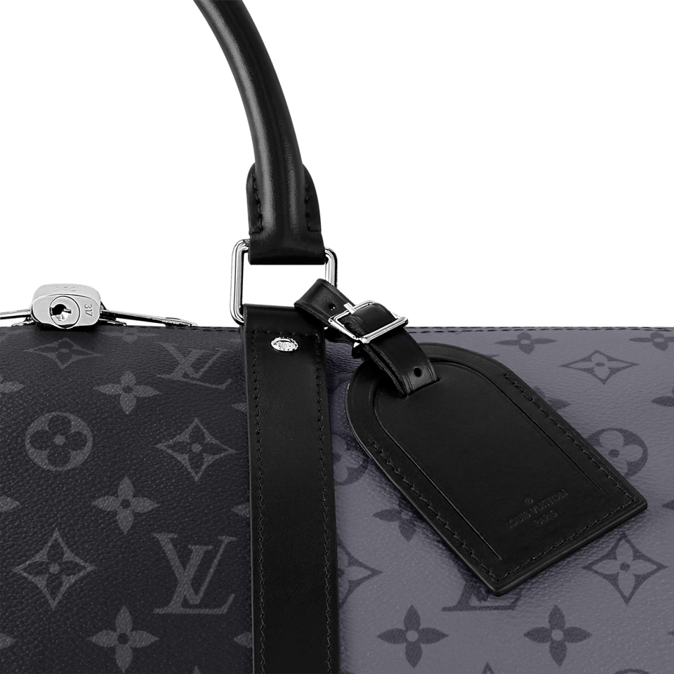 Louis Vuitton Keepall Bandouliere Monogram Eclipse Reverse 50 Gray 50cm M45392 view 6