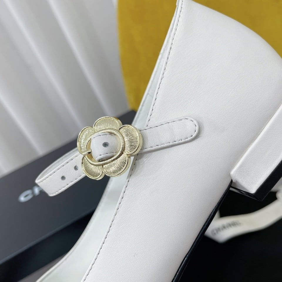 Chanel Mary Janes Black White view 7