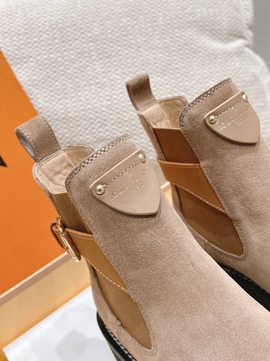 Louis Vuitton Beaubourg Ankle Boot Beige 1Ackd3 view 4