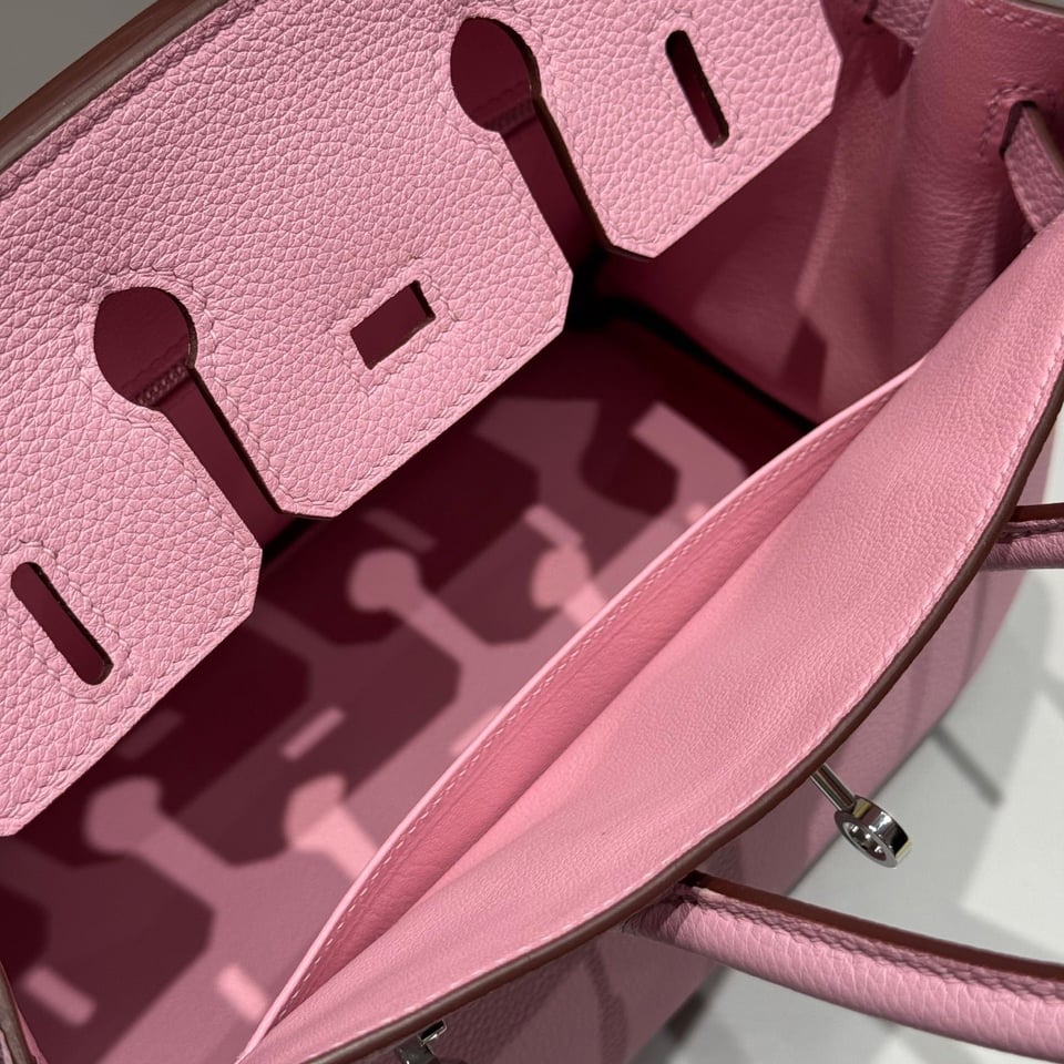 Hermes Birkin 25Cm Baby Pink Togo Leather Silver Hardware 237506 view 8