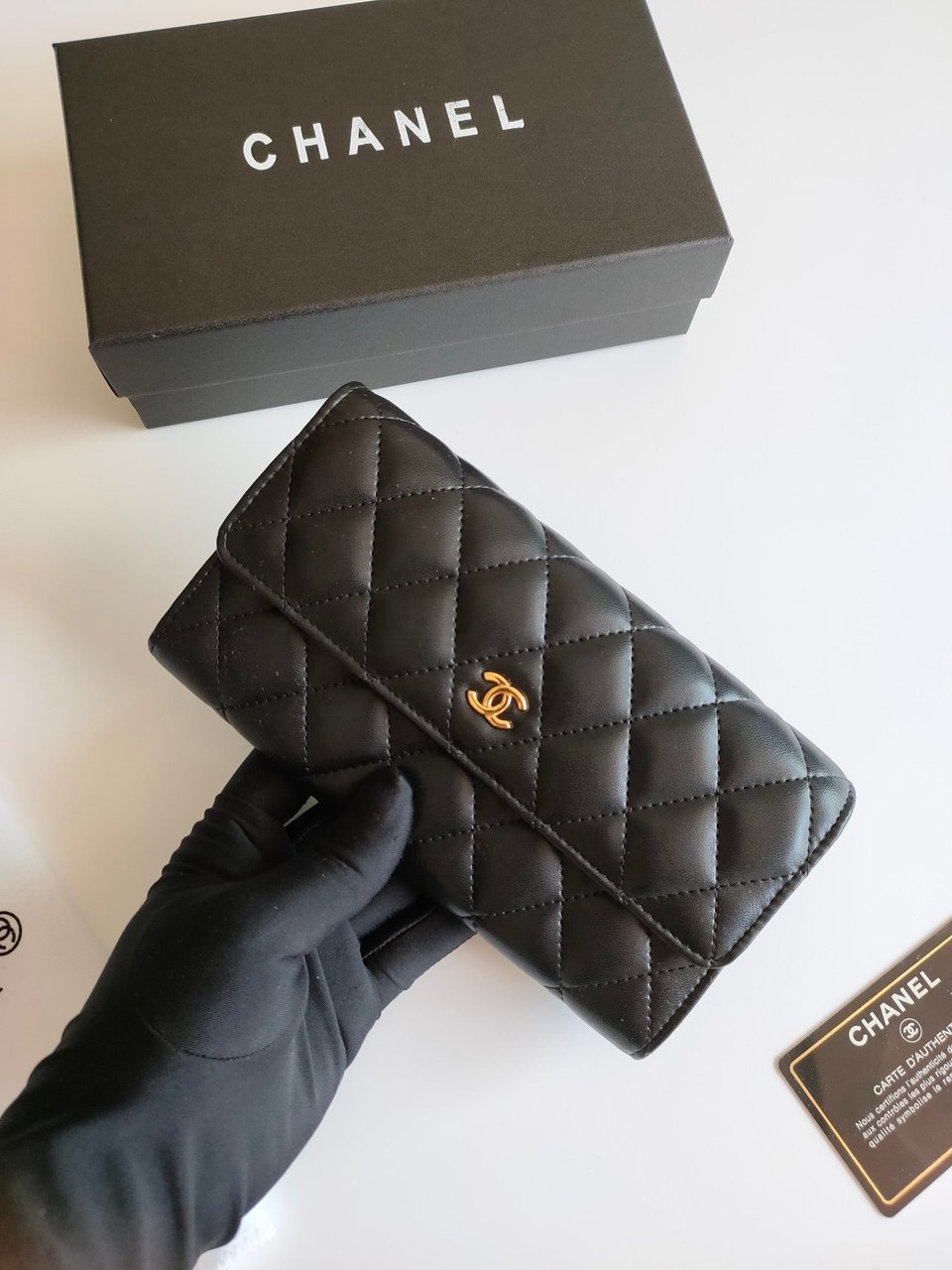 Chanel Classic Long Purse Caviar 19 Black Calfskin view 4
