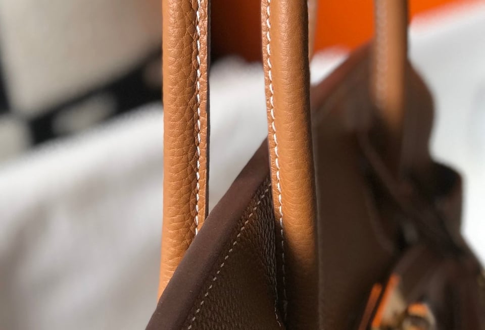 Hermes Birkin 35Cm Bag Brown Togo Gold Hardware view 10