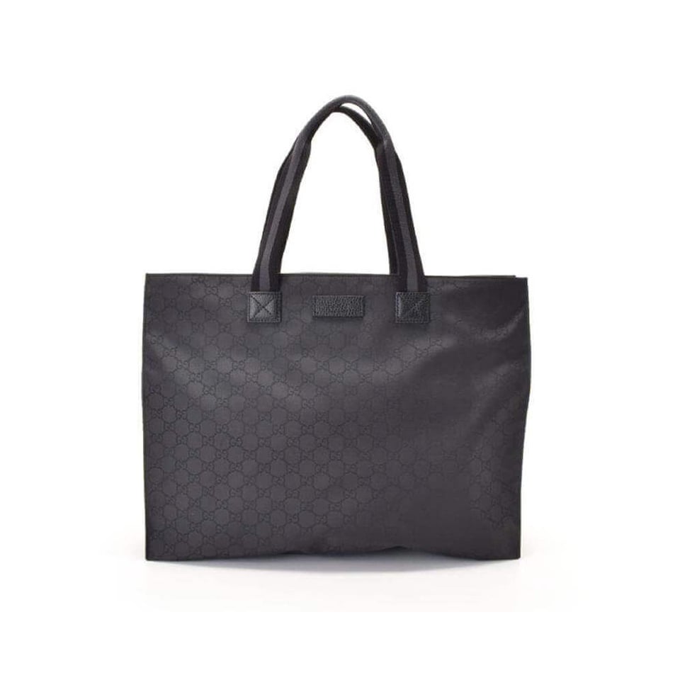 Gucci GG Guccissima Black Nylon Tote Bag 449176 view 2