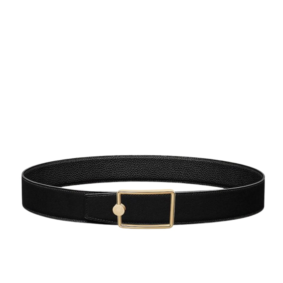 Hermes Ceinture Reversible Gold Square Buckle 38mm Belt For Men