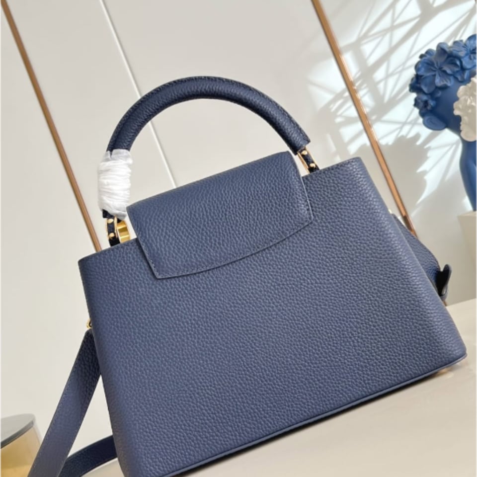 Louis Vuitton Capucines MM M27035 Navy 31cm/12.2in view 5