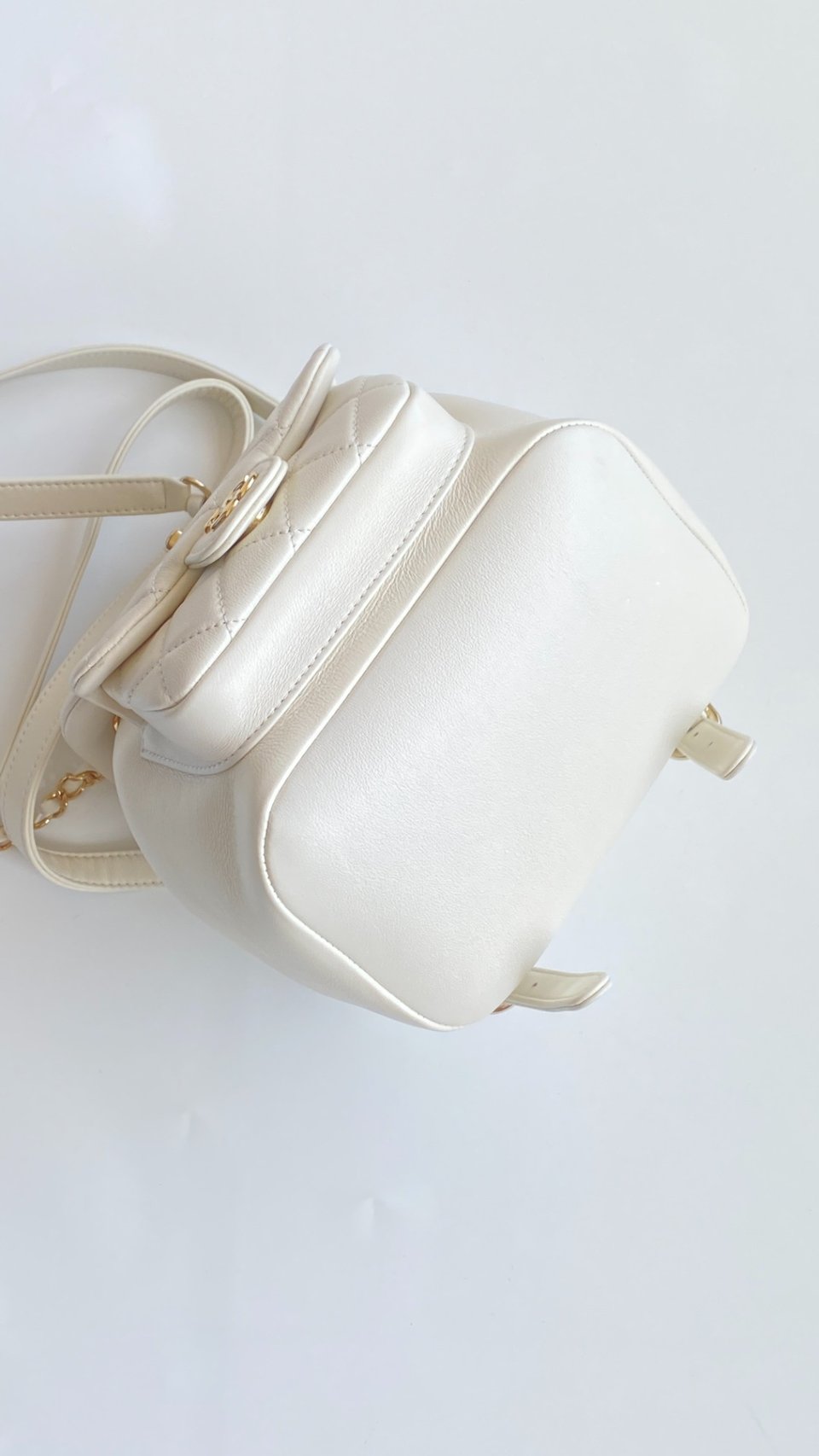 Chanel Mini Duma Backpack White 18.5Cm/ 7.3in view 5