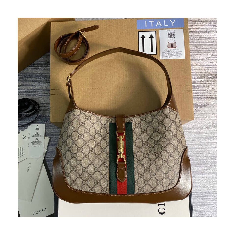 Gucci Jackie 1961 Medium Shoulder Bag in GG Canvas 36.5cm view 6