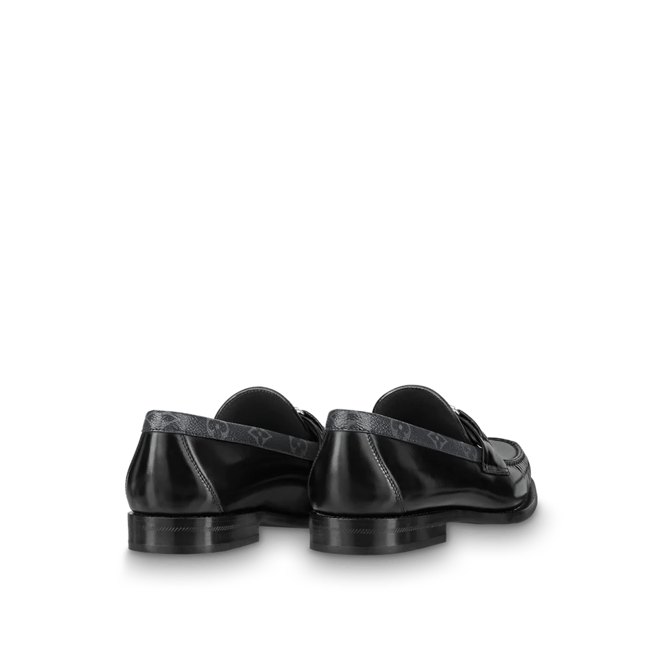Louis Vuitton LV Monte Carlo Mocassin Monogram Canvas Black Loafers for Men view 5