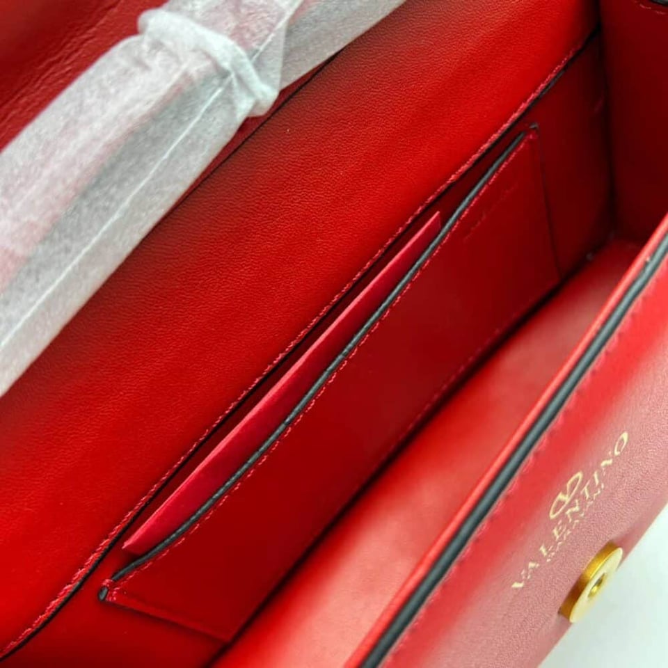 Valentino Locò Small Shoulder Bag In Calfskin Red 1W2B0K53Zxlm24 view 8