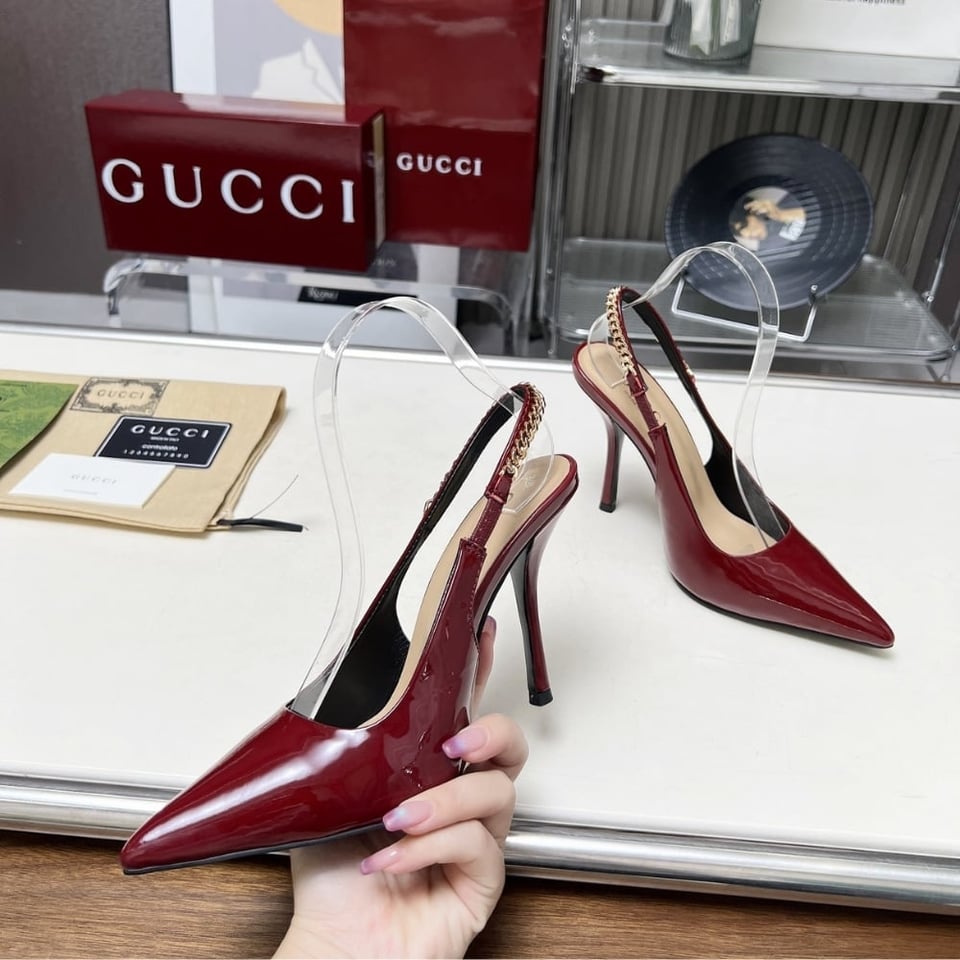 Gucci Signoria Slingback Pump In Rosso Ancora Red 783821 Bnc80 6207 view 4
