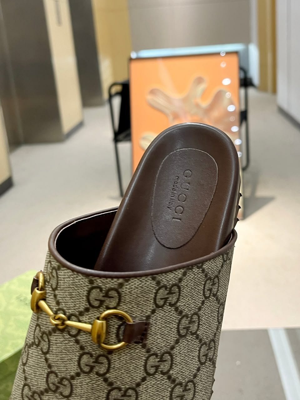 Gucci Mule With Horsebit Beige And Ebony GG Supreme Canvas 749815 For Women view 7