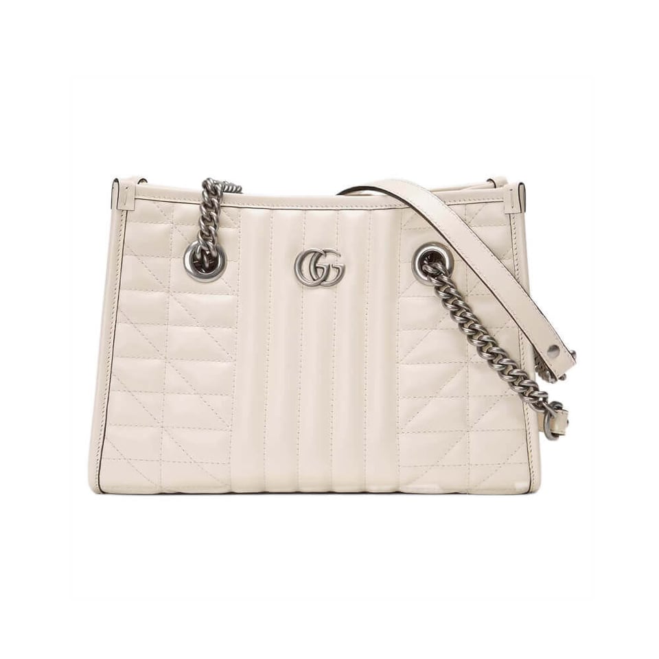 Gucci GG Marmont Small Tote Bag White view 2