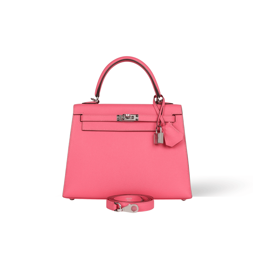 Hermes Kelly 25 Bag In Rose Azalee Epsom Leather For Women 25cm/10in view 2