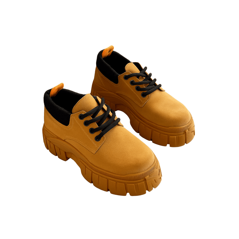 Fendi Force Leather Lace Ups Yellow view 2
