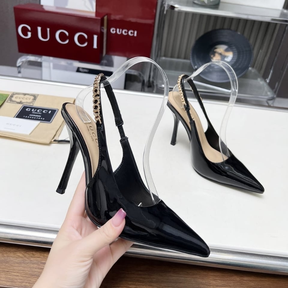 Gucci Signoria Slingback Pump In Black 783821 Bnc80 1000 view 5