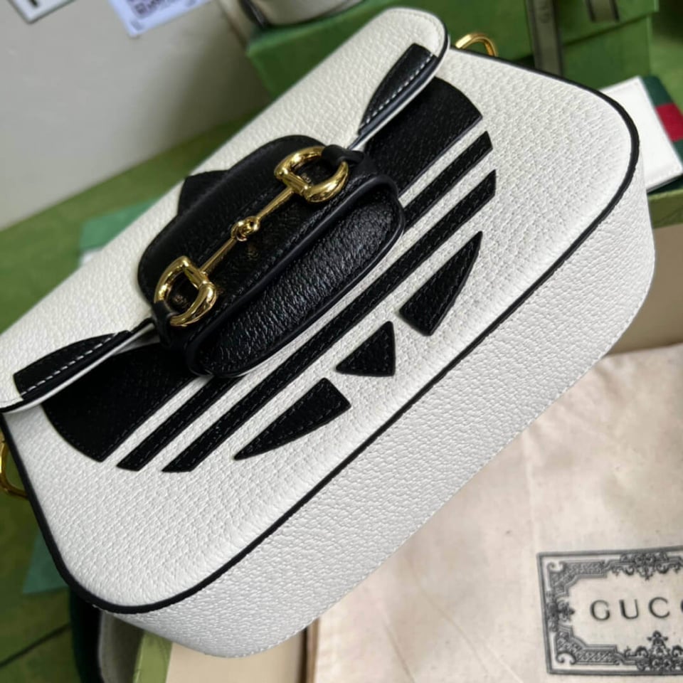 Gucci x Adidas Horsebit 1955 Mini GG Supreme Shoulder Bag 20cm/7.9in 735139 view 5