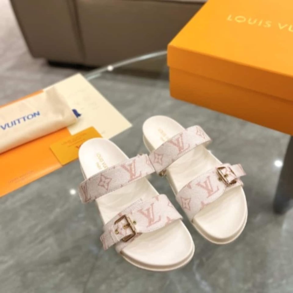 Louis Vuitton Bom Dia Flat Comfort Mule White view 7