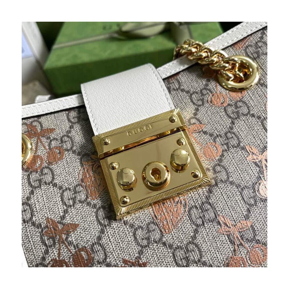 Gucci Padlock Small Berry Tote Bag view 8