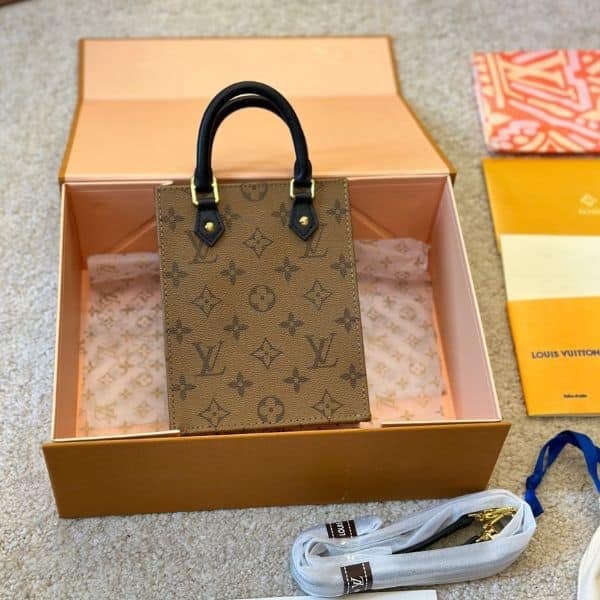 Louis Vuitton Petit Sac Plat Monogram Light Brown 17Cm view 3