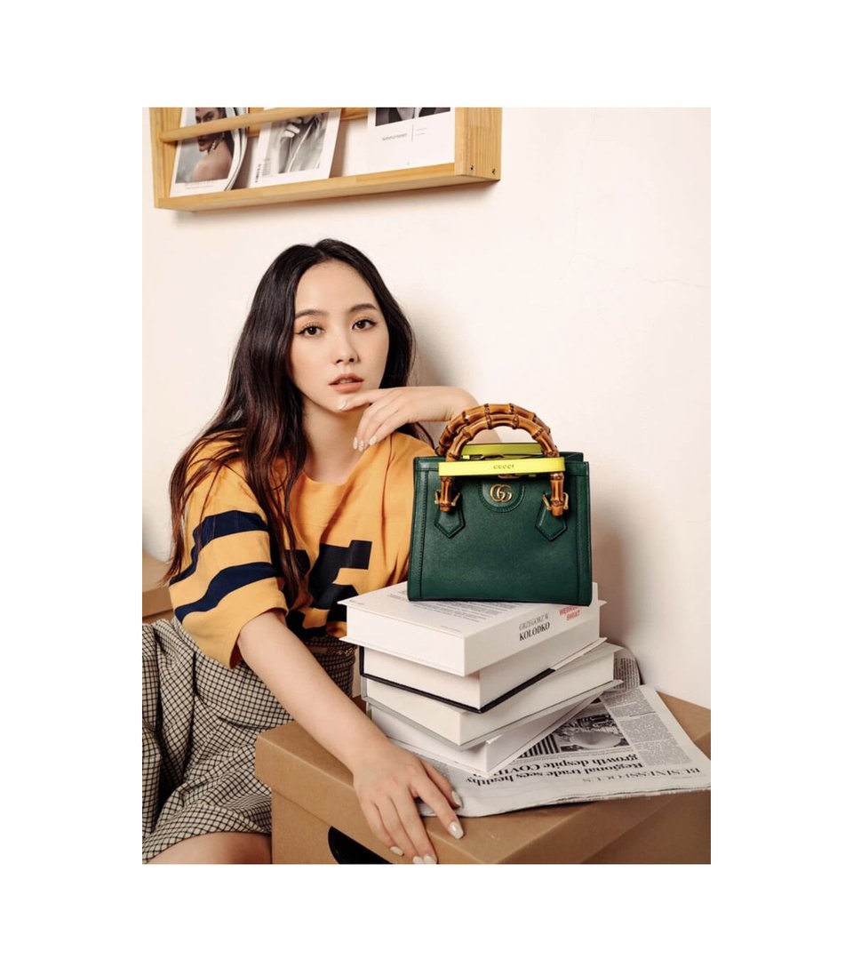 Gucci Diana Mini Tote Bag Green view 5