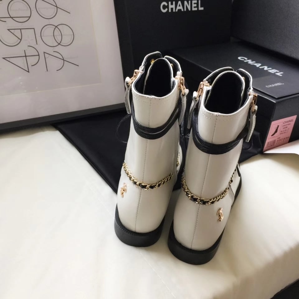 Chanel Botas Para Mujer White And Black view 6
