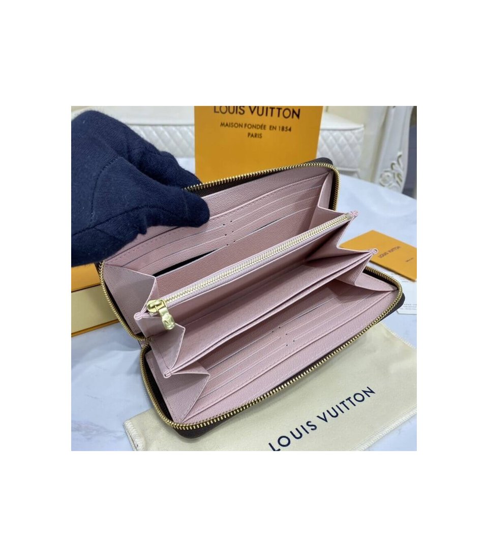 Louis Vuitton Monogram Zippy Wallet Pink view 11