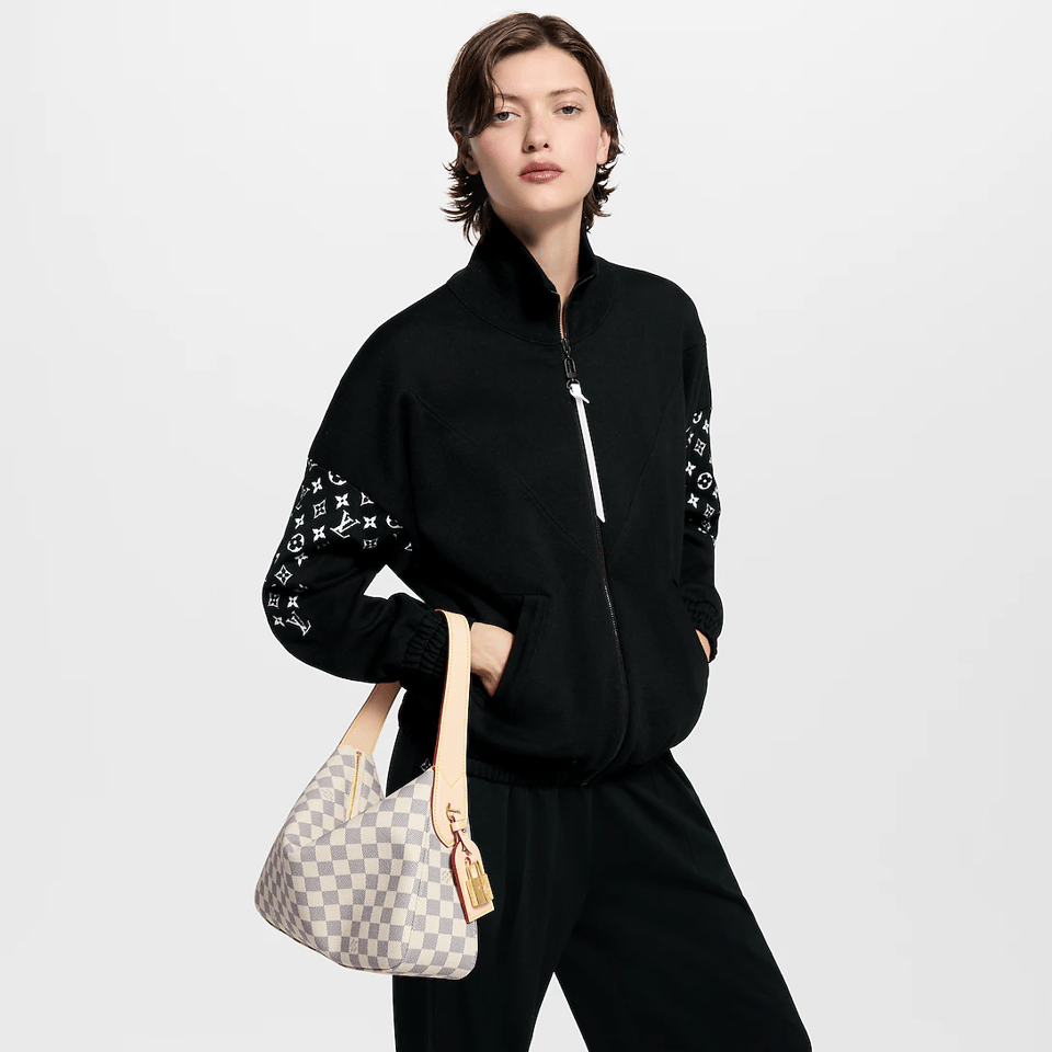Louis Vuitton Slouchy PM Small Damier Azur Shoulder Bag 33cm/13in N00116 view 4
