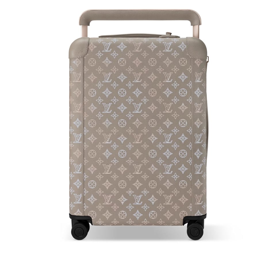 Louis Vuitton Horizon 55 Suitcase Mahina Perforated Calfskin Leather Gray 55Cm M10282