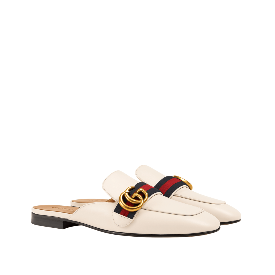 Gucci Women?S Princetown Leather Slipper White 629084 view 2