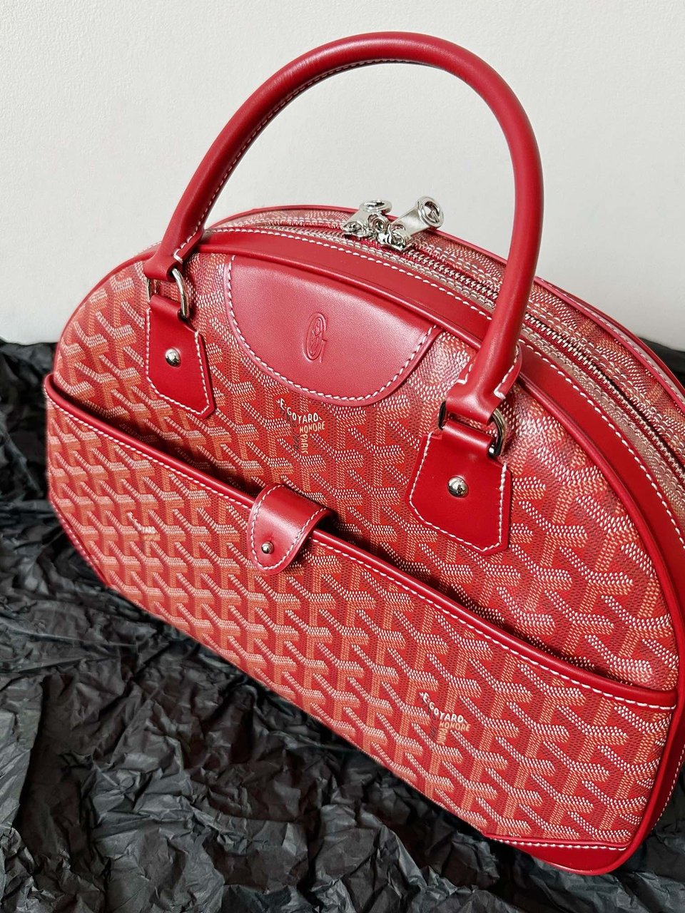 Goyard Goya Bowling Ball Medium Red Canvas 35cm view 6