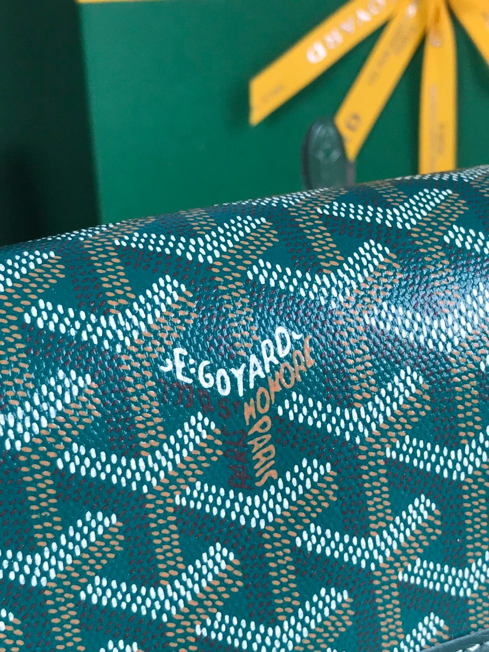 Goyard Grand Bleu 16 Cm Green Goyardine Canvas And Lambskin view 3